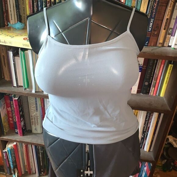 Tory Burch gray semi sheer size 4 business casual shell blouse - Picture 1 of 2